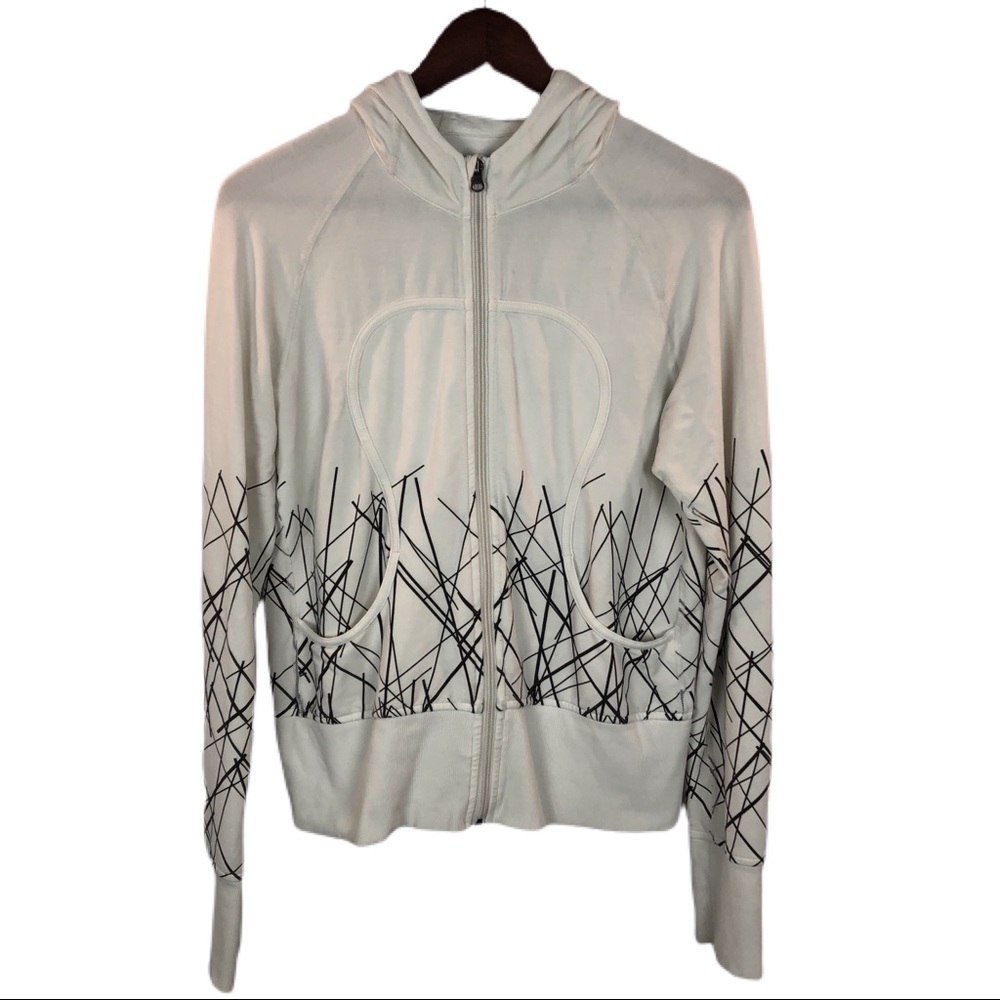 RARE Black & White Scuba Hoodie Size Medium Large